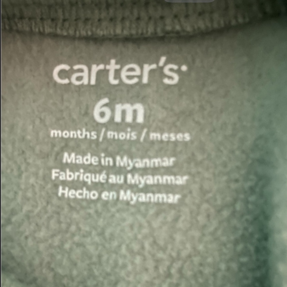 Carter's Green Helicopter Print Footie Fleece PJ’S - Picture 8 of 8